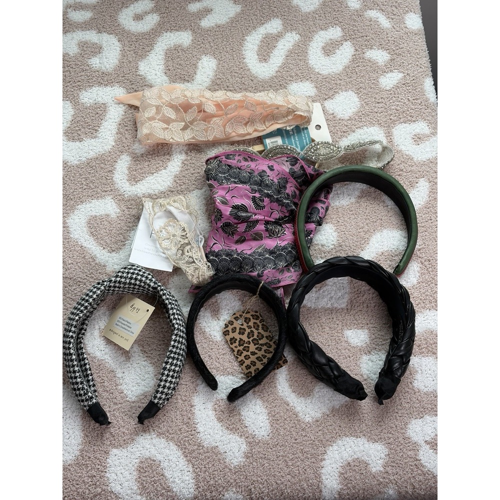 Lot of 8 Headbands, Wraps, Scarfs And Other Accessories - Bulk Pack